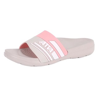 ATTA 運動風圖紋室外拖鞋 流線質感霧面鞋面設計 穩定均壓足弓支撐 MIT台灣製, 粉灰色, 250mm