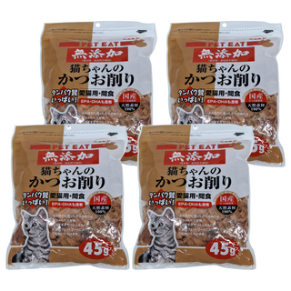 PET EAT 無添加 柴魚片 貓零食 45g, 鰹魚, 4包