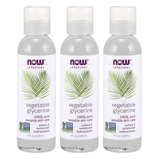 NOW Foods 純草本甘油保濕油, 118ml, 3瓶