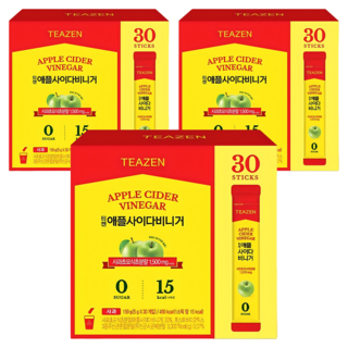 TEAZEN 茶禪 蘋果醋隨身包, 5g, 30條, 3盒
