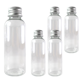 台灣 COSMOS 鋁蓋瓶, 透明, 5個