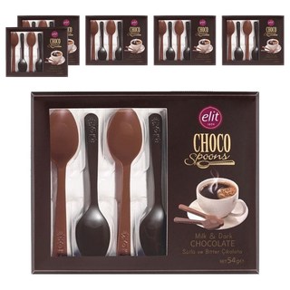 elit 伊莉特 牛奶&黑湯匙巧克力, 54g, 6個