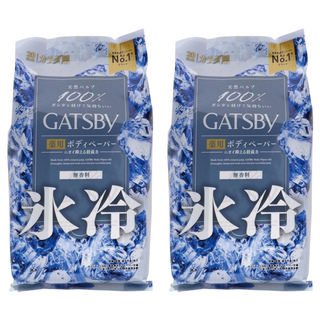 GATSBy 日本原裝進口 涼感身體濕紙巾 冰涼無香, 2個, 45g, 30張