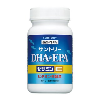 SunTORY 三得利魚油DHA&EPA+芝麻明E 120顆 含維生素E 幫助入睡 提升專注力, 415mg, 1罐