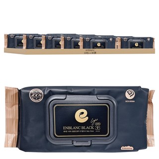 enblanc 極厚黑珍珠 純水濕紙巾隨身包 掀蓋式, 36張, 10包