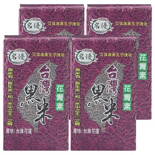 名優 花東黑糯糙米, 600g, 4包