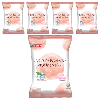 BIG TOP 水蜜桃薄荷味鹽糖, 100g, 5袋