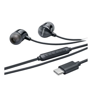 필립스 C타입 커널형 유선 10mm 드라이버 고음질 외부소음 갤럭시 아이폰 프로 맥스 완벽 직결 호환 이어폰, TAE2146, 블랙