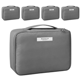 高顏質便攜式旅行化妝包, 灰色, 5個