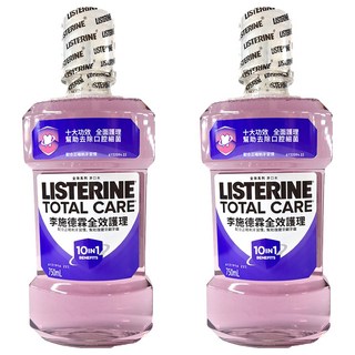 LISTERINE 李施德霖 全效護理漱口水 全方位口腔護理 有效預防多種口腔問題, 750ml, 2瓶