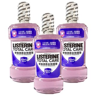LISTERINE 李施德霖 全效護理漱口水 全方位口腔護理 有效預防多種口腔問題, 750ml, 3瓶