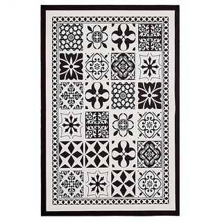 硅藻泥軟墊, 花香滿屋 黑色 + 白色