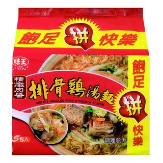 味王 排骨雞湯麵 93g, 5包