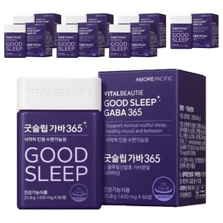 바이탈뷰티 굿슬립 가바365, 60정, 8개