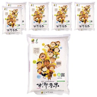 大橋牌 台灣香米, CNS一等, 2kg, 6包