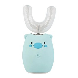 Luveta 樂唯他 U型牙套式兒童電動牙刷 1組 變頻清潔 溫柔按摩 定頻潔淨, LUV-TB001BP, 粉藍小豬