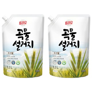 Trio 穀物蔬果碗盤洗潔精補充包, 1.2L, 2包