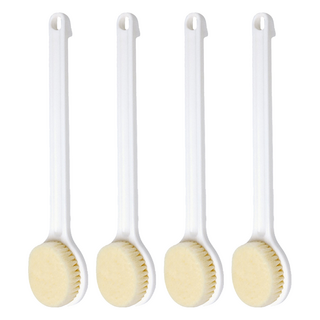 UdiLife 優的生活大師 長柄澡刷 36 x 7.5cm, 白色柄, 1支, 4支