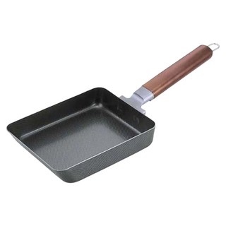 SHIMOMURA 下村雙面壓花玉子燒 鐵製 適用於IH及瓦斯爐, 1個