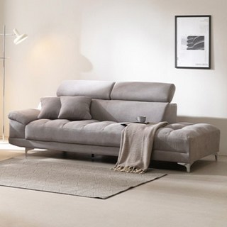 파로마 올랜도 아쿠아텍스 3인용 소파 + 스툴 세트 방문설치, 진그레이