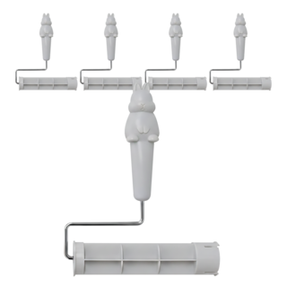 ECHO 金屬 兔子黏巴達滾輪 5個 22 x 17cm 顏色隨機 滾輪除塵 居家清潔