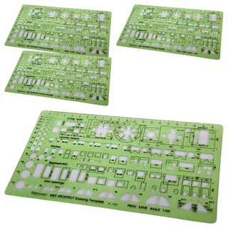 Nationart A100 傢俱板 T05-A100 1:100, 綠色, 4個