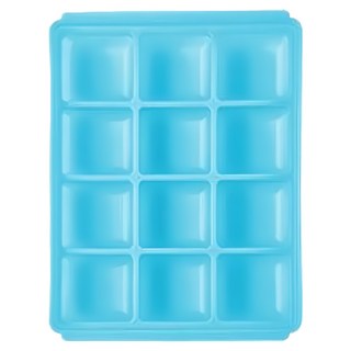 tgm 馬卡龍 白金矽膠副食品冷凍儲存分裝盒 適用於微波爐/洗碗機/冰箱 FDA SGS檢驗合格, 藍色, 1個, 25g