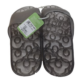 太松粉漾花瓣排水拖鞋 - 防滑耐磨 安心無毒PVC製成, 黑色, 1雙