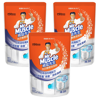 威猛先生 洗衣機槽清潔劑, 高效殺菌, 去除髒污, 日本活性氧配方, 250g, 3包