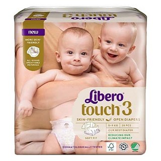 Libero 麗貝樂 Touch黏貼型尿布 5~8kg, S, 28片