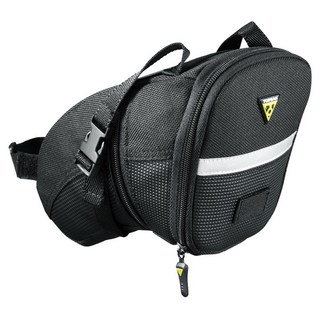 TOPEAK Aero Wedge Pack 低風阻織帶型坐墊袋, 黑色, 1個