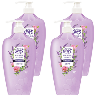 花香5 舒緩平衡洗髮乳 薰衣草玫瑰, 1.1kg, 4瓶