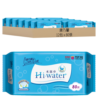 康乃馨 Hi-water 水濕巾, 1入, 12包