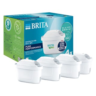 브리타 정수기 필터 막스트라 프로 퓨어 퍼포먼스 4입, 1세트