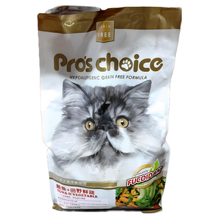 福壽實業 Pro's choice 博士巧思 無榖貓飼料, 鮪魚鮮蔬, 8kg, 1袋