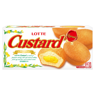 LOTTE 樂天 Custard 蛋黃派 6包, 138g, 1盒