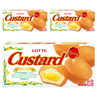 LOTTE 樂天 Custard 蛋黃派 6包, 138g, 3盒