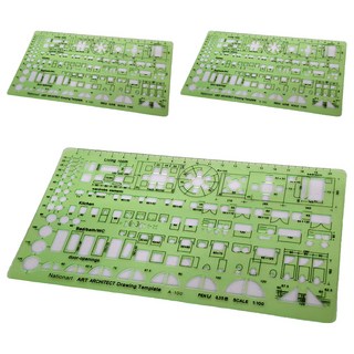 Nationart A100 傢俱板 T05-A100 1:100, 綠色, 3個