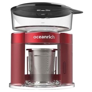 oceanrich 二合一自動旋轉咖啡機 S3 Plus 濾掛手沖咖啡機, 金屬紅