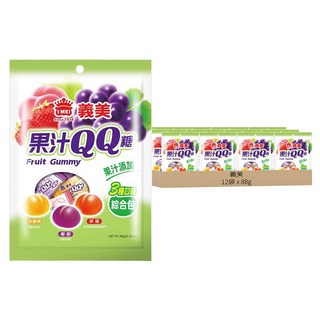 義美 寶吉果汁QQ糖 綜合, 88g, 12袋