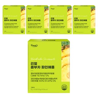 Funeat 康普茶沖泡飲 鳳梨口味, 5g, 30條, 5盒