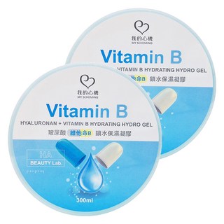 MY SCHEMING 我的心機 玻尿酸+維他命B鎖水保濕凝膠 HYALURONAN + VITAMIN B HYDRATING HYDRO GEL, 2罐, 1罐