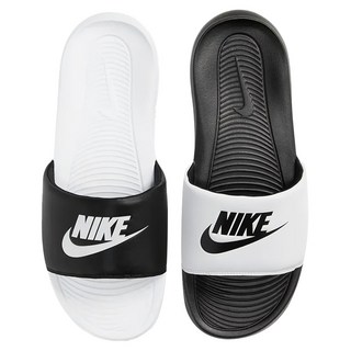 NIKE 耐吉 男款 VICTORI ONE SLIDE MIX 拖鞋 DD0234-100, 26cm, 黑色 + 白色
