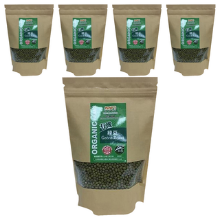 茂喜食品 有機綠豆 適合做成飲品或甜點, 400g, 5包
