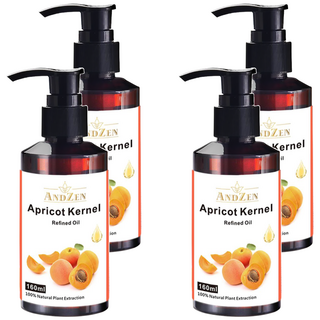 ANDZEN 安得仁 保濕按摩基底油 杏桃核仁油, 4個, 160ml