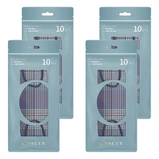 CHACER 佳和口罩 4D立體醫用口罩 成人用 KF94, 摩登紫, 4袋, 10片