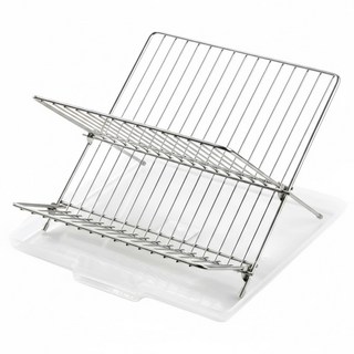 皇家 摺疊碗盤瀝水架, 銀色, 2層, 1個