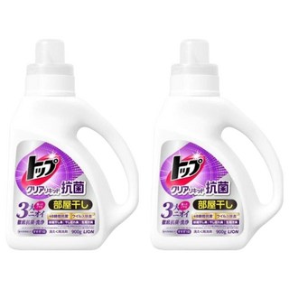 LION 獅王 Top 抗菌24H洗衣精, 900g, 2瓶