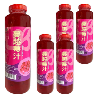 埔里鎮農會 蔓越莓汁, 800g, 5瓶