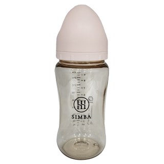 Simba 小獅王辛巴 蘊蜜鉑金 PPSU寬口防脹氣奶瓶 3個月以上適用 3個月以上適用, 栗粉, 270ml, 1個